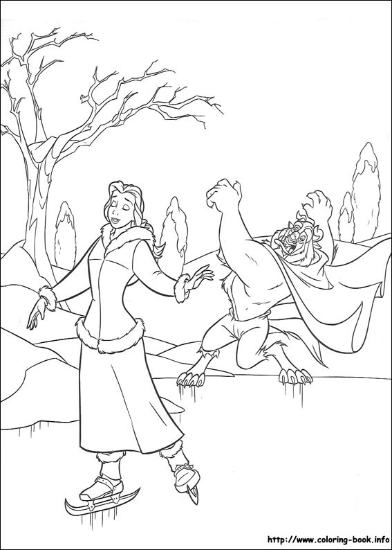 Beauty and the Beast coloring picture